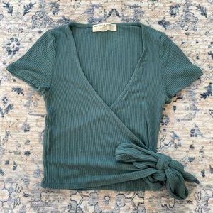 urban outfitters project social tee green wrap top